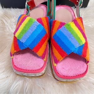 Authentic new with tag Gucci rainbow platforms size 35